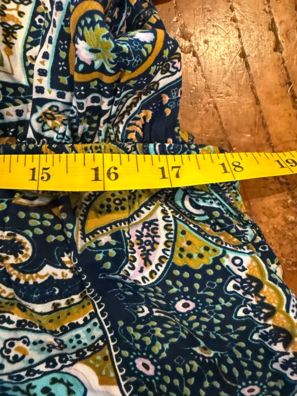 Boho Paisley Tie Front Romper Small/Medium Bell Sleeve Festival Playsuit - Picture 8 of 11